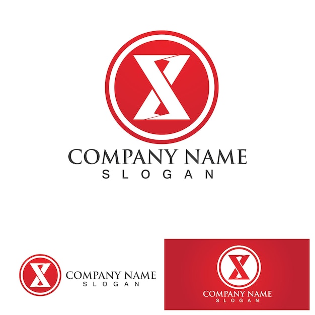 X Letter Logo Template vector icon