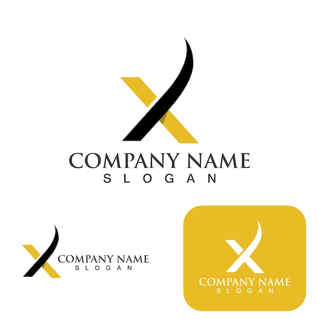 X Letter Logo Template vector icon