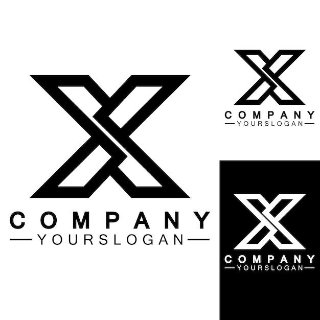 X letter logo template vector pictogram illustratie ontwerp