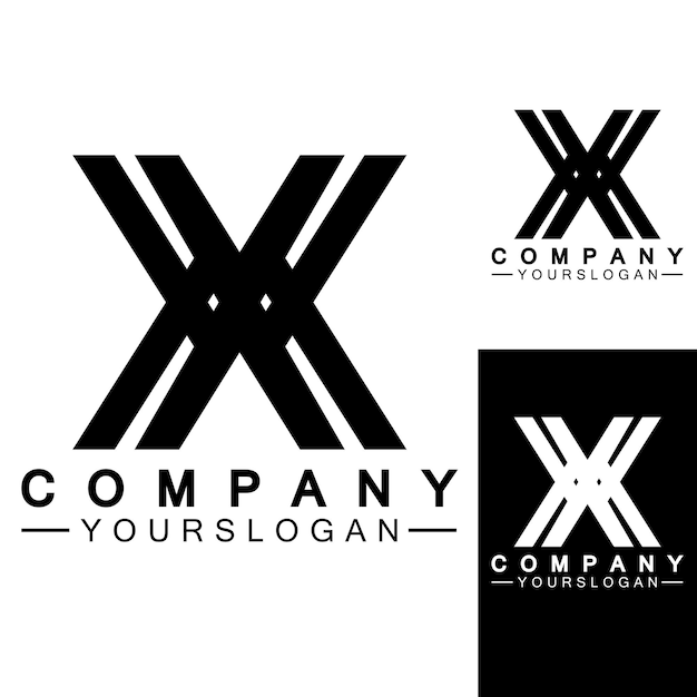 X letter logo template vector pictogram illustratie ontwerp