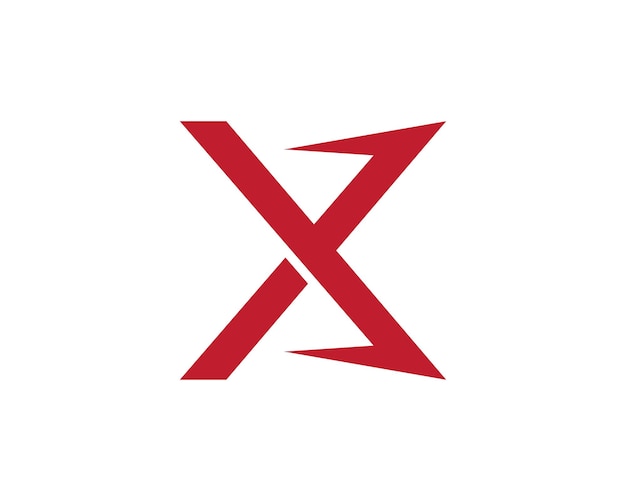 X lettera logo template