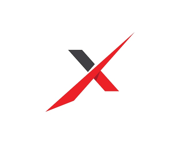 X Letter Template Logo