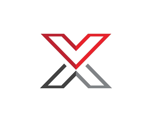 X Letter Template Logo