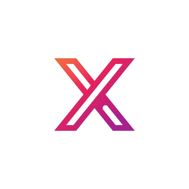 X Logo Design and template Creative X icon initials based Letters in vector