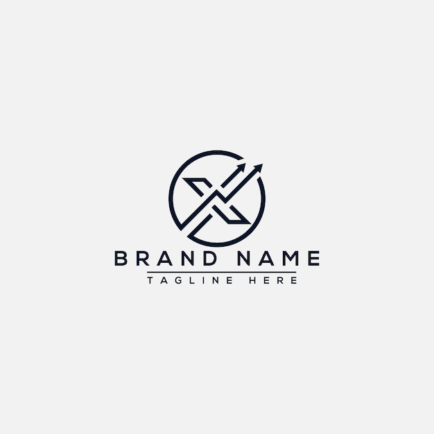 X logo design template elemento di branding grafico vettoriale