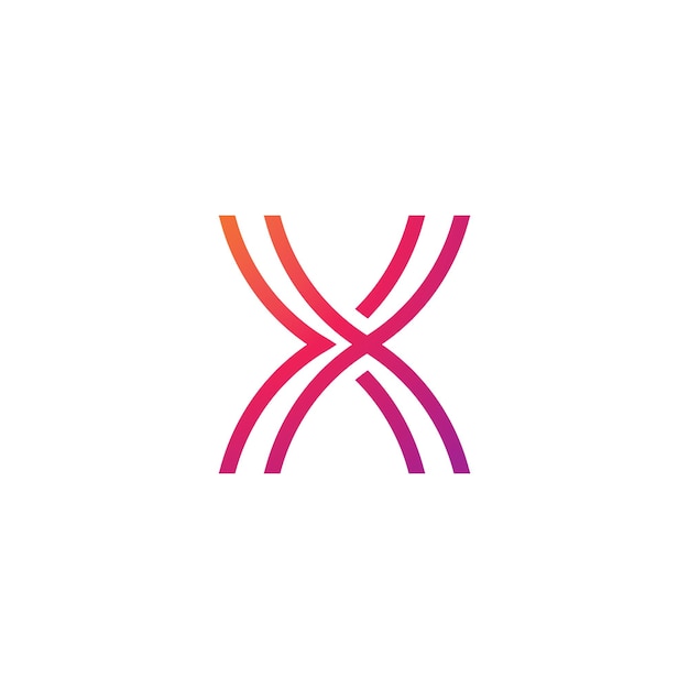 X Logo Design and template