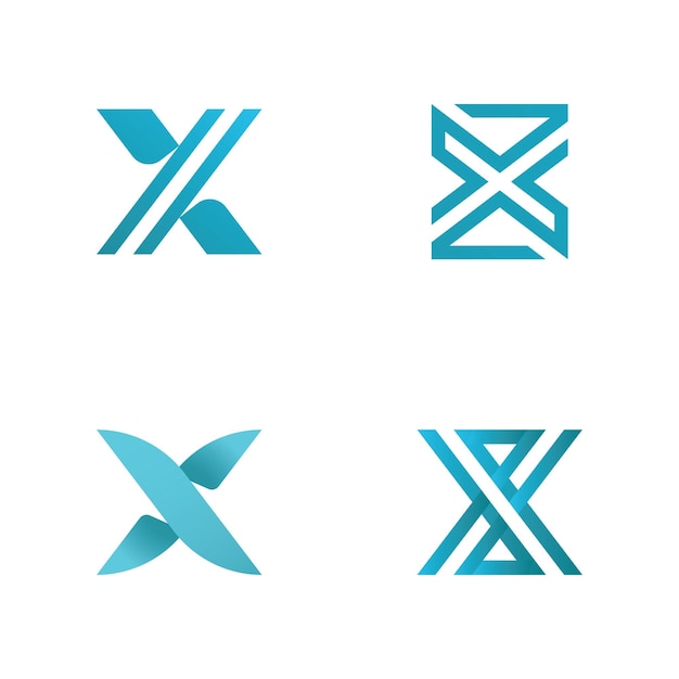 X Logo-ontwerp en sjabloon