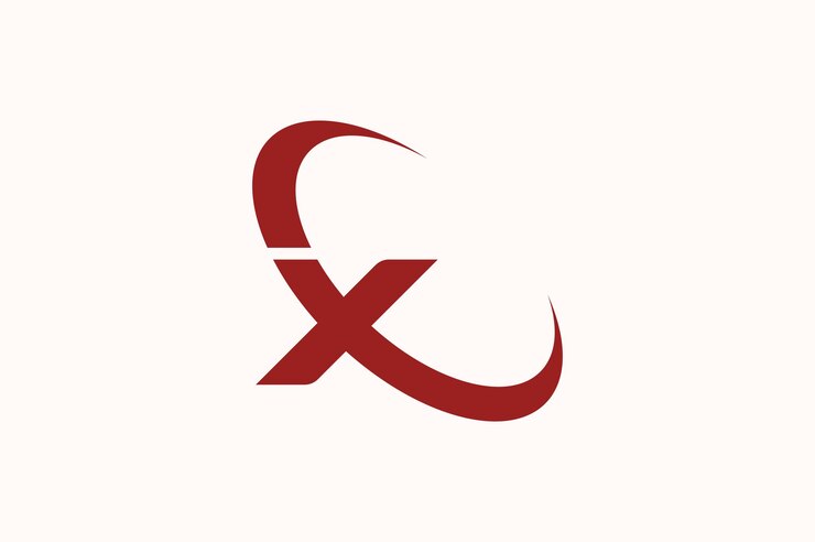 Vector x logo swoosh. letter x with rings design vector illustration modern icon.