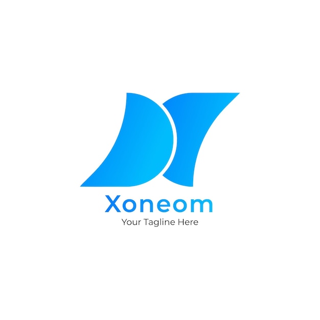 X minimalist logo design