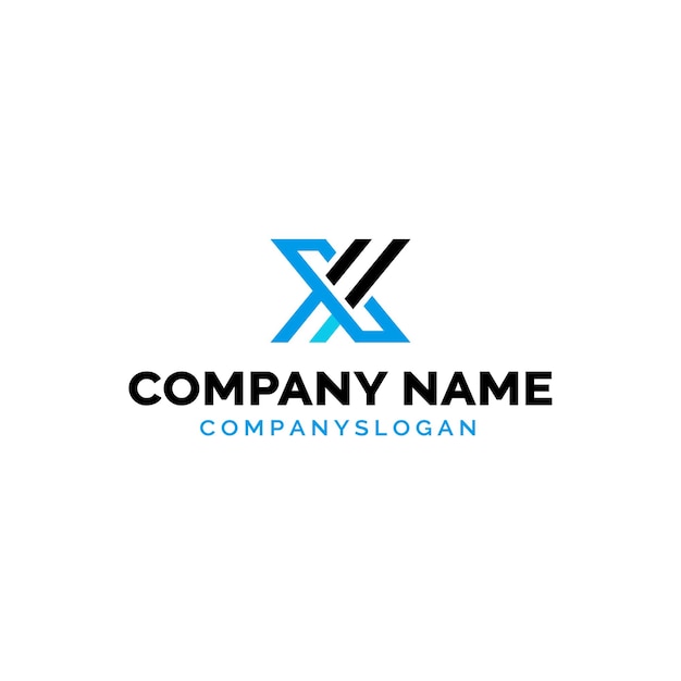 X 현대적인 로고 디자인