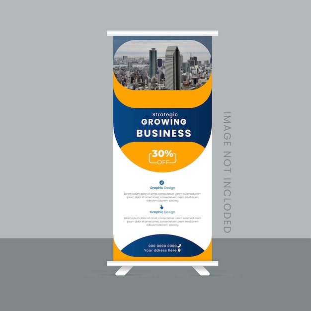 Vettore x roll up business aggiungere roll up banner