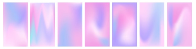 X screen gradient set with modern abstract blurred backgrounds colorful fluid cover for poster banne