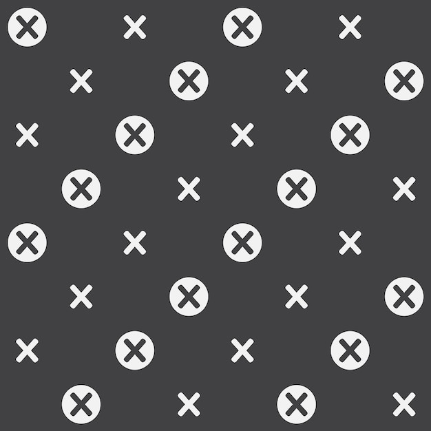 X Sign Vector Seamless Pattern