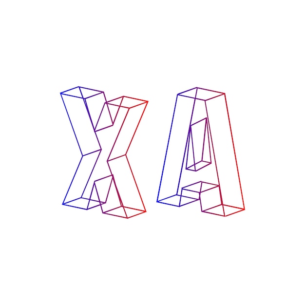 Вектор xa alphabet logo