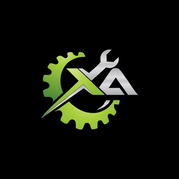 Xa auto-logo-ontwerpsjabloon