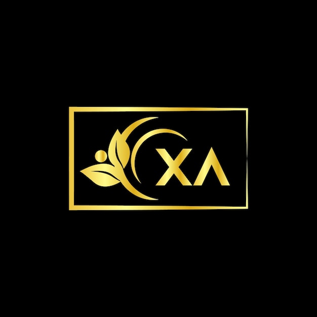 Xa letter branding logo ontwerp met een bloem logo