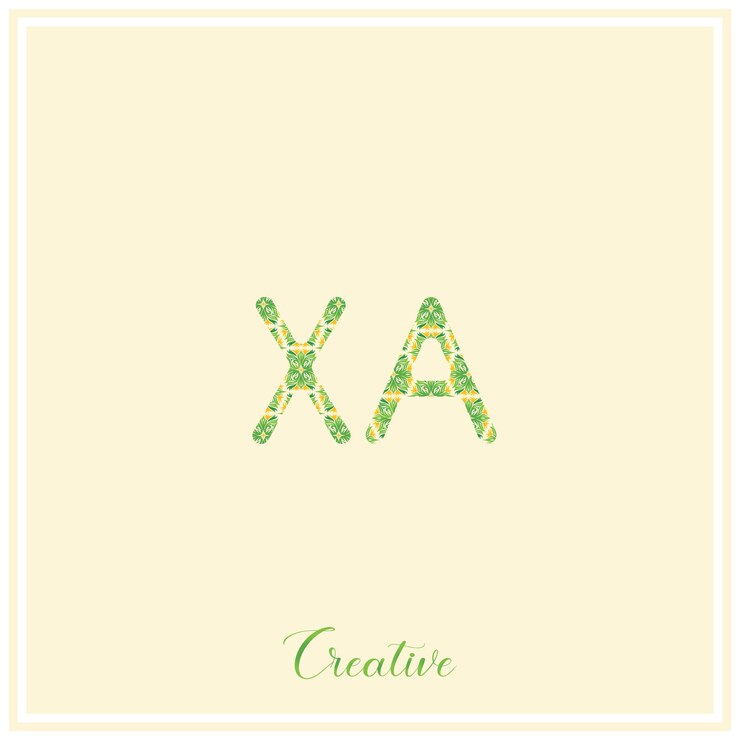 Vector xa 자연 녹색 로고 후기 로고 디자인 터 일러스트레이션 크리에이티브 로고 최소 로고 모노그램