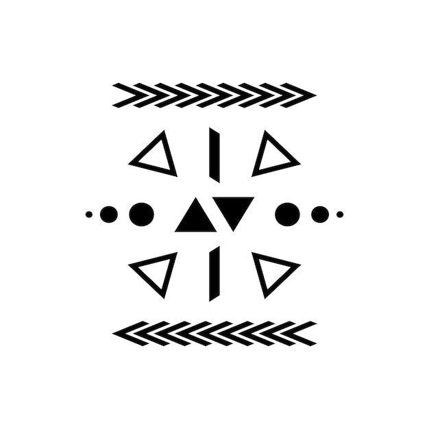 Vector xablack ethnic geometric pattern