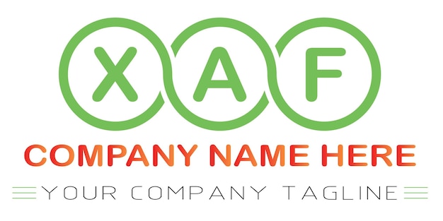 Vector xaf letter logo design