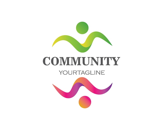 Xaleadershipcommunity and social care icona vettore modello logo