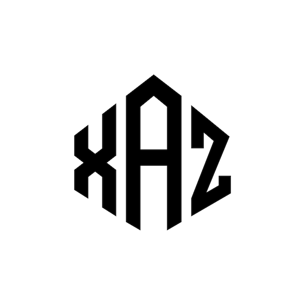 XAZ letter logo ontwerp met veelhoek vorm XAZ veelhoek en kubus vorm logo ontwerp XAZ zeshoek vector logo sjabloon witte en zwarte kleuren XAZ monogram bedrijf en vastgoed logo