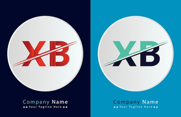 Vettore modello vettoriale di progettazione del logo xb letter