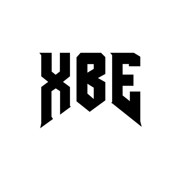 XBE LogosはXBE 社のロゴデザイン黒と白の色の組み合わせXBE ロゴ XBE ベクトル XBE デザインXBE アイコン XBE アルファベット XBE タイポグラフィー XBE ロゴデザインです