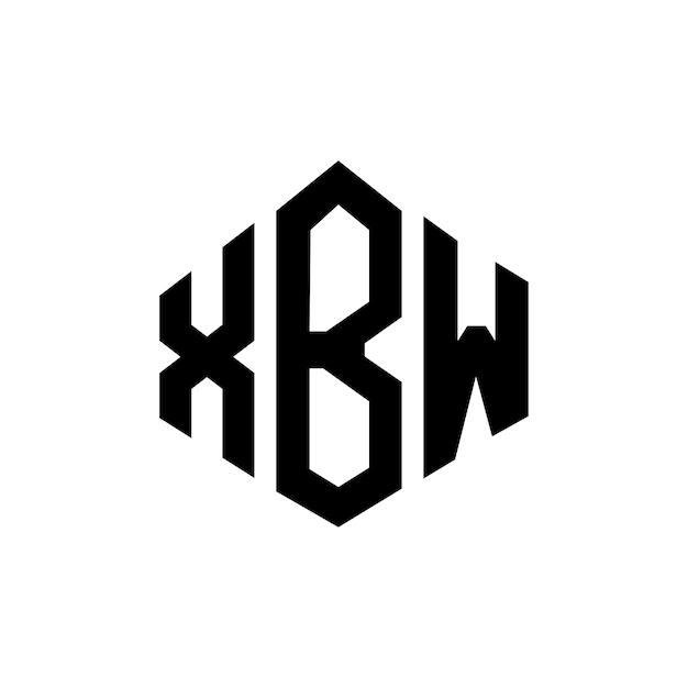 Вектор xbw letter logo design with polygon shape xbw polygon and cube shape logo design xbw hexagon vector logo template белый и черный цвета xbw монограмма бизнес и логотип недвижимости