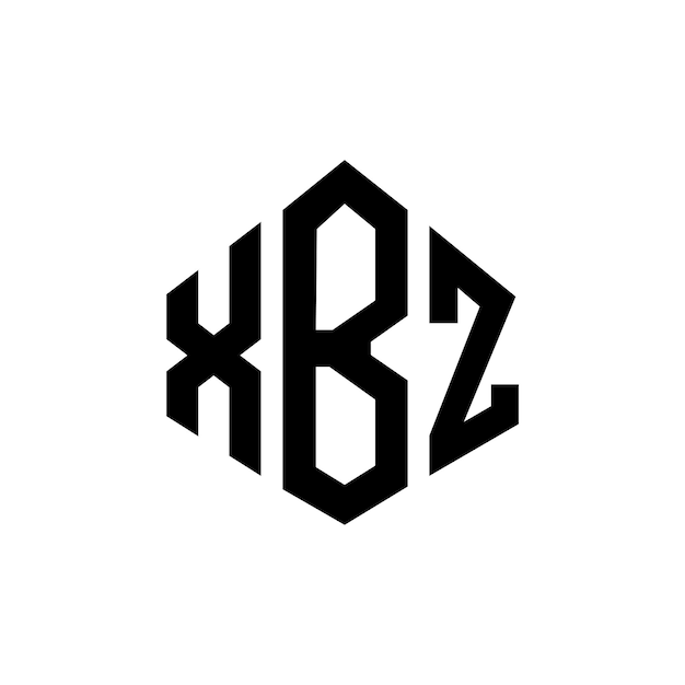 Vector xbz letter logo ontwerp met veelhoek vorm xbz veelhoek en kubus vorm logo ontwerp xbz zeshoek vector logo sjabloon witte en zwarte kleuren xbz monogram bedrijf en vastgoed logo