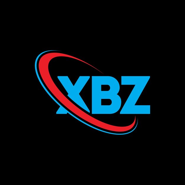 Vettore logo xbz lettera xbz lettera logo design iniziali logo xbz collegato con cerchio e maiuscolo logo monogramma xbz tipografia per il business tecnologico e marchio immobiliare