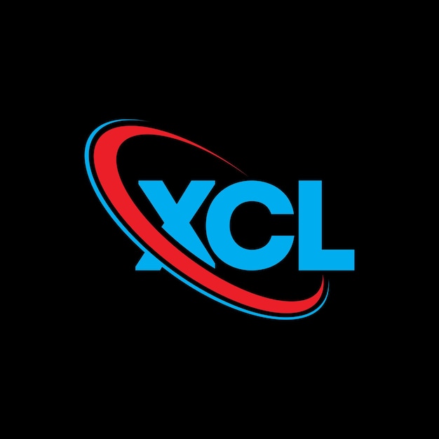 Vettore logo xcl lettera xcl lettera logo design iniziali logo xcl collegato con cerchio e maiuscolo monogramma logo xcl tipografia per il business tecnologico e marchio immobiliare