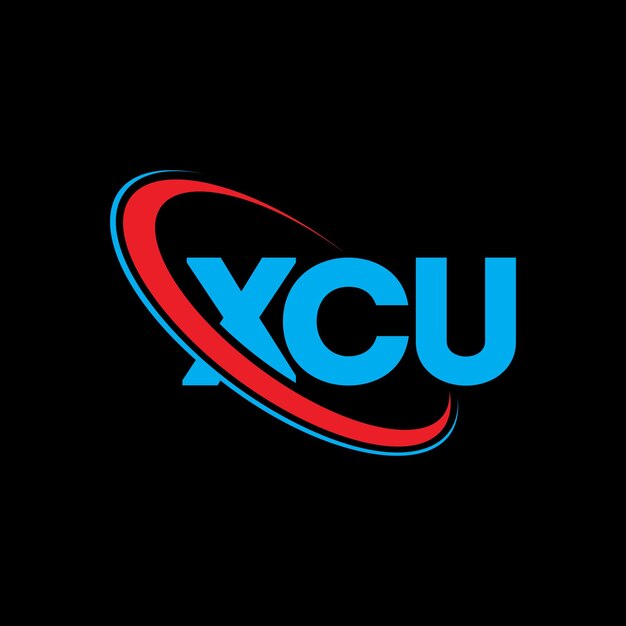 Vettore il logo xcu xcu letter xcu lettera logo design iniziali xcu logo collegato con cerchio e maiuscolo monogramma logo xc u tipografia per il business tecnologico e il marchio immobiliare