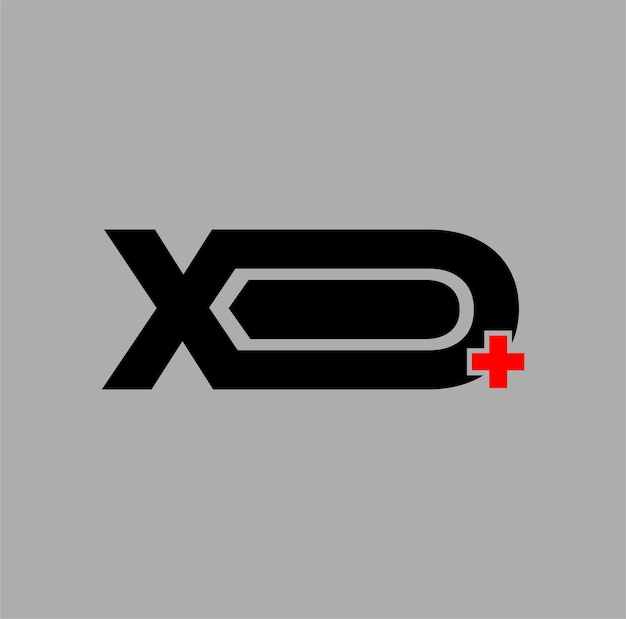 XD プラス タイポグラフィ ベクトル記号