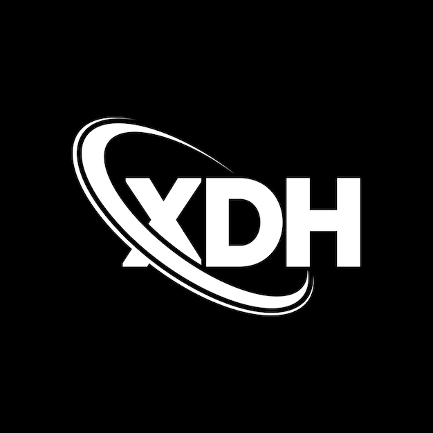 Vector xdh logo xdh letter xdh letter logo design initials xdh logo linked with circle and uppercase monogram logo xdh typography for technology business and real estate brand