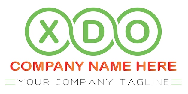 Vector xdo letter logo design