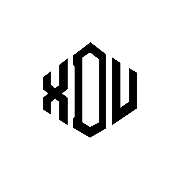 XDU letter logo ontwerp met veelhoek vorm XDU veelhoek en kubus vorm logo ontwerp XDU zeshoek vector logo sjabloon witte en zwarte kleuren XDU monogram bedrijf en vastgoed logo