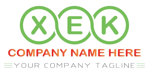 Vector xek letter logo design