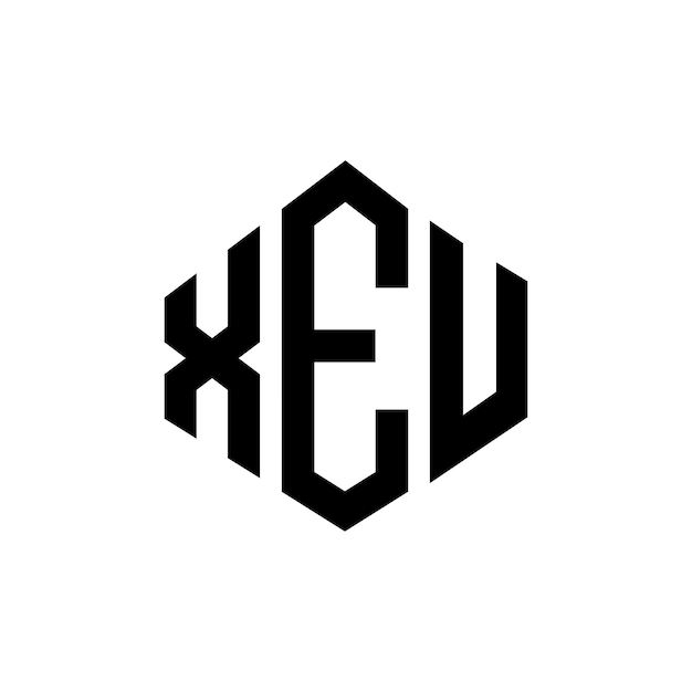 XEU letter logo ontwerp met veelhoek vorm XEU veelhoek en kubus vorm logo ontwerp XEU zeshoek vector logo sjabloon witte en zwarte kleuren XEU monogram bedrijf en vastgoed logo