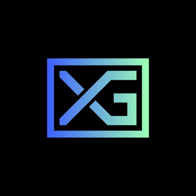 Vector xg or gx monogram vibrant logo template