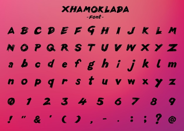 Vettore xhamoklada font fill