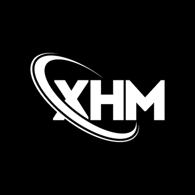 Logo xhm lettera xhm lettera logo design iniziali logo xhm collegato con cerchio e maiuscolo monogramma logo xhm tipografia per il business tecnologico e marchio immobiliare