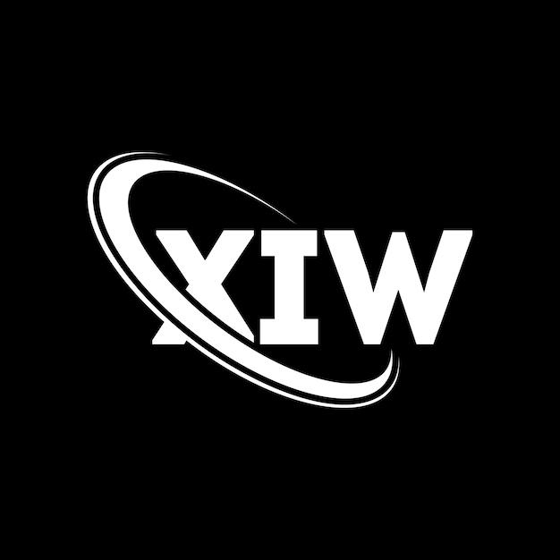 Vector xiw logo xiw letter xiw letter logo ontwerp initialen xiw logo gekoppeld aan cirkel en hoofdletters monogram xiw logo typografie voor technologiebedrijf en vastgoedmerk
