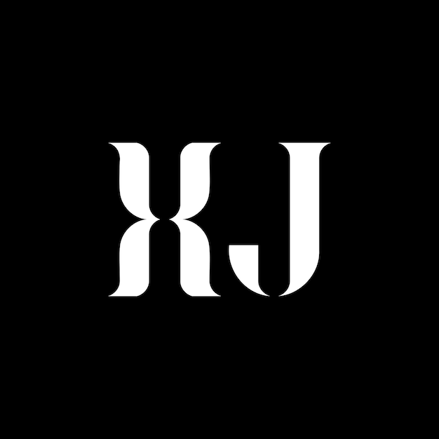 Vector xj x j letter logo design initial letter xj linked circle uppercase monogram logo white color xj logo x j design xj x j