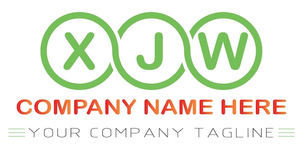 Vector xjw letter logo design