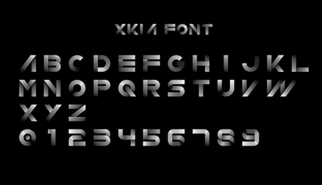 Вектор xkia font gradient (градиент шрифта)