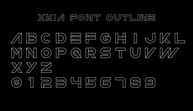 Vettore xkia font outline