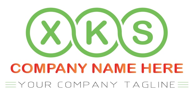 Design del logo della lettera xks