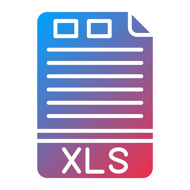 Vector xls icon vector image can be used for file formats