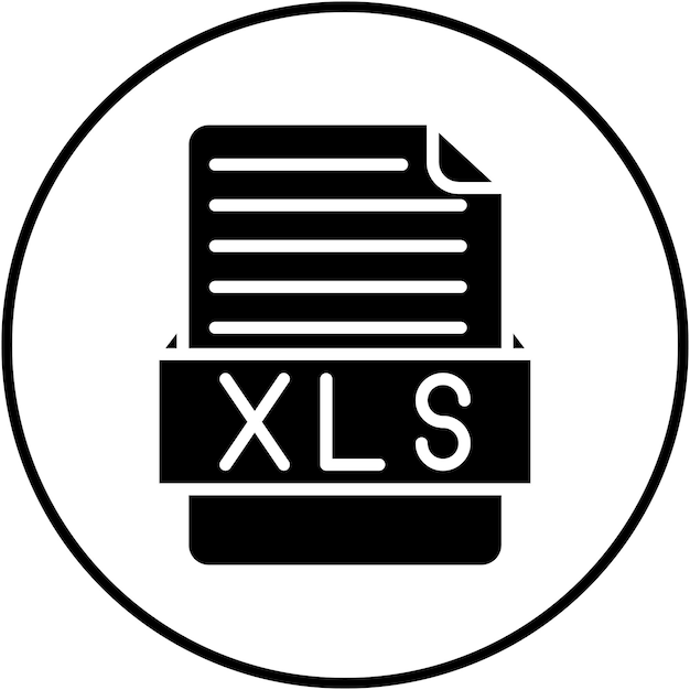 Vector xls vector icon can be used for file formats iconset