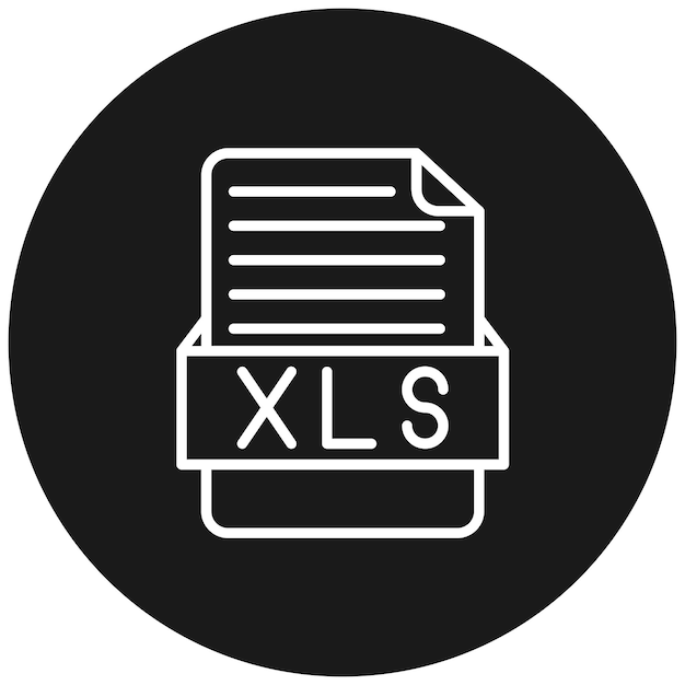 Vector xls vector icon can be used for file formats iconset